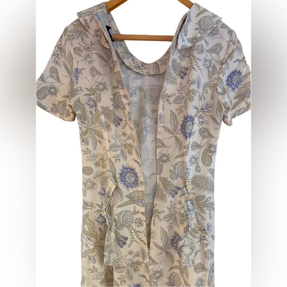 Clues Collection New York Paris Vintage Floral Print Short Sleeve Dress Size 4 - Picture 4 of 15